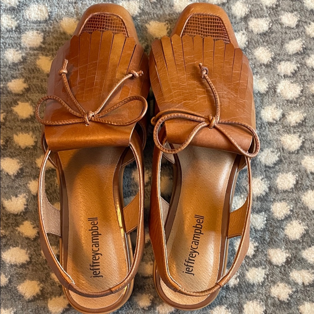 Jeffrey Campbell Tan Leather Sandals
